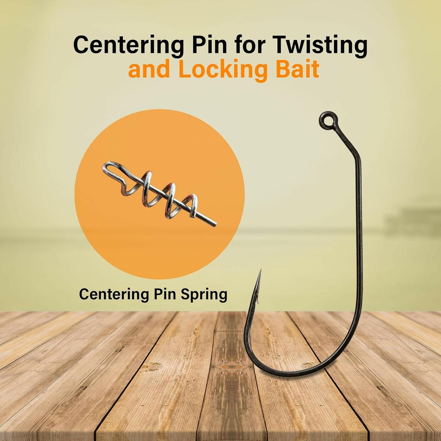 Swimbait Hooks for Bass Fishing - Premium Soft Plastic Hooks with Centering Spring Pin for Swim Baits and Worm Lures, Available in Sizes 1/0 to 10/0 (Pack of 10 or 25)