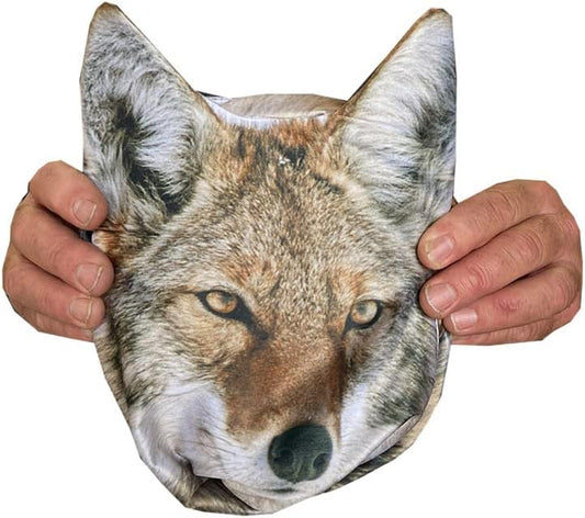 Realistic Sitting Coyote Decoy.