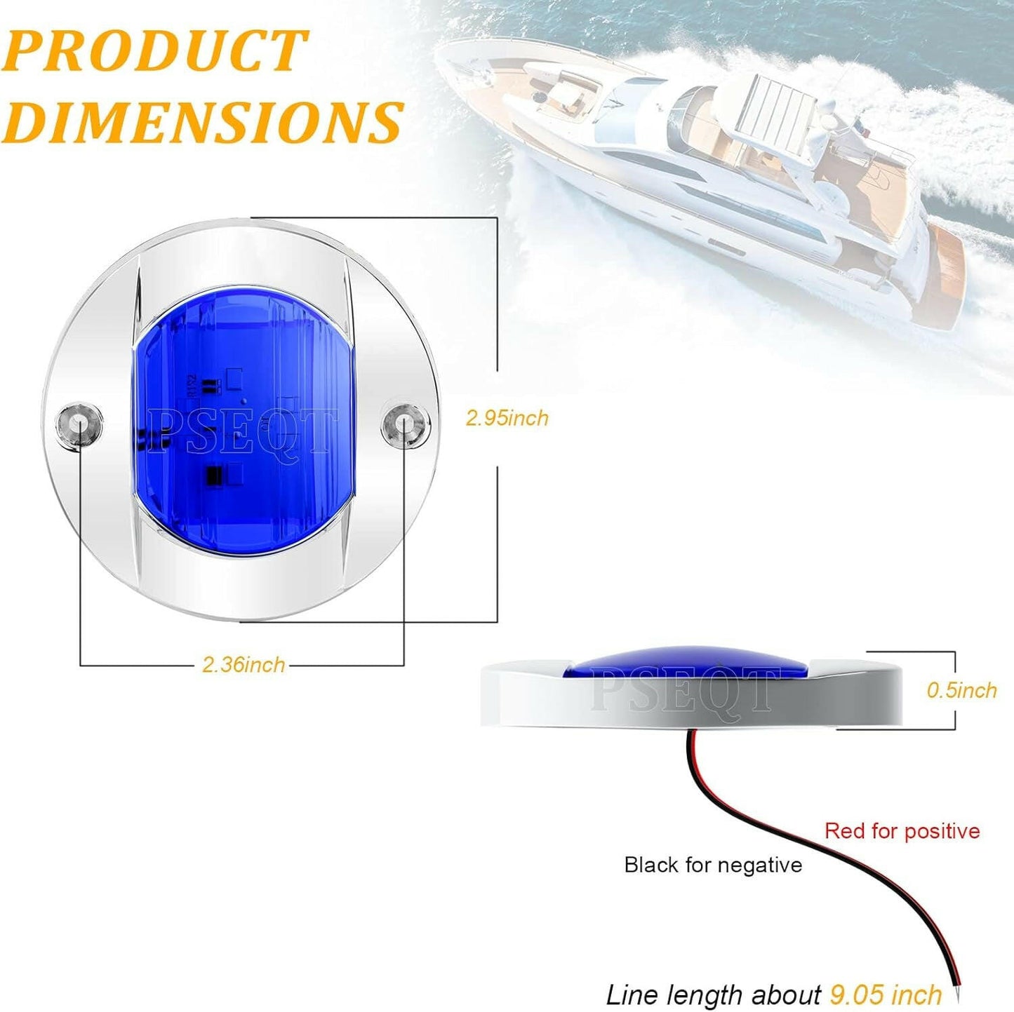 Illuminate Your Night Fishing with Waterproof 4Pc Marine Blue LED Boat Deck Lights – Perfect for Pontoon Adventures! 🌊💡.