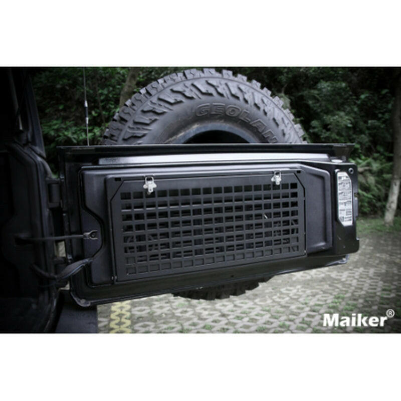 2-Tier Foldable Tailgate Table and Cargo Rack for 2007-2022 Jeep Wrangler JK & JL 4-Door - Ideal for Outdoor Camping