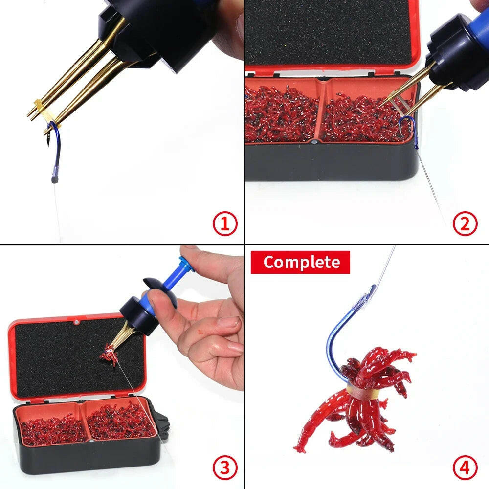 Portable Fishing Bait Clip - Lightweight Professional Earthworm & Bloodworm Tackle Accessory