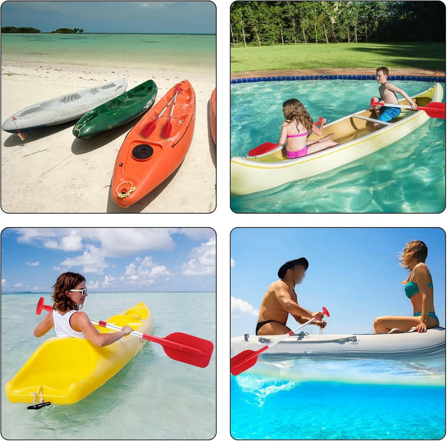 Ultimate Adventure Awaits! 🌊🚤 2-Pack Collapsible Telescoping Boat Paddles (21'' - 42'') - Ideal for Kayaking, Rafting & All Water Sports!.