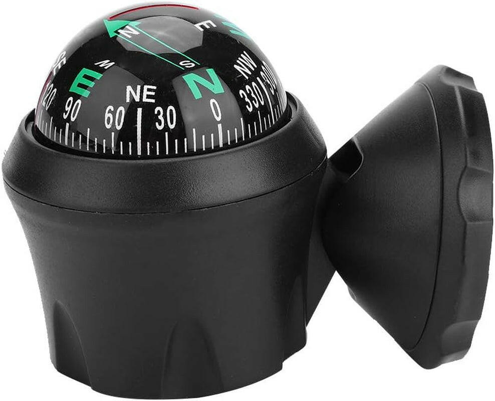 Navigate with Ease: Adjustable Night Vision Marine Compass for Your Boat, Truck, or Car Dashboard! 🌊🧭✨.