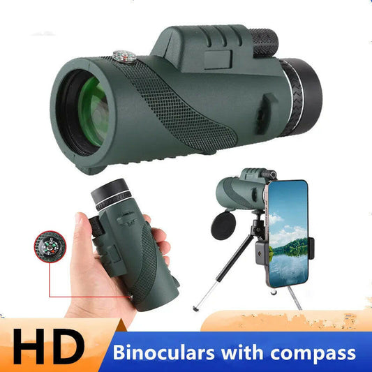 Elevate Your Outdoor Experience with the 40X60 HD Waterproof Monocular - Ideal for Hunting, Camping, and Stunning Smartphone Photography! 🌄🔭.
