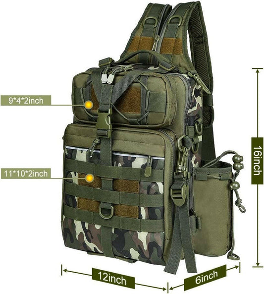 Ultimate Outdoor Tackle Bag - Spacious Water-Resistant Fishing Backpack for Adventurers.
