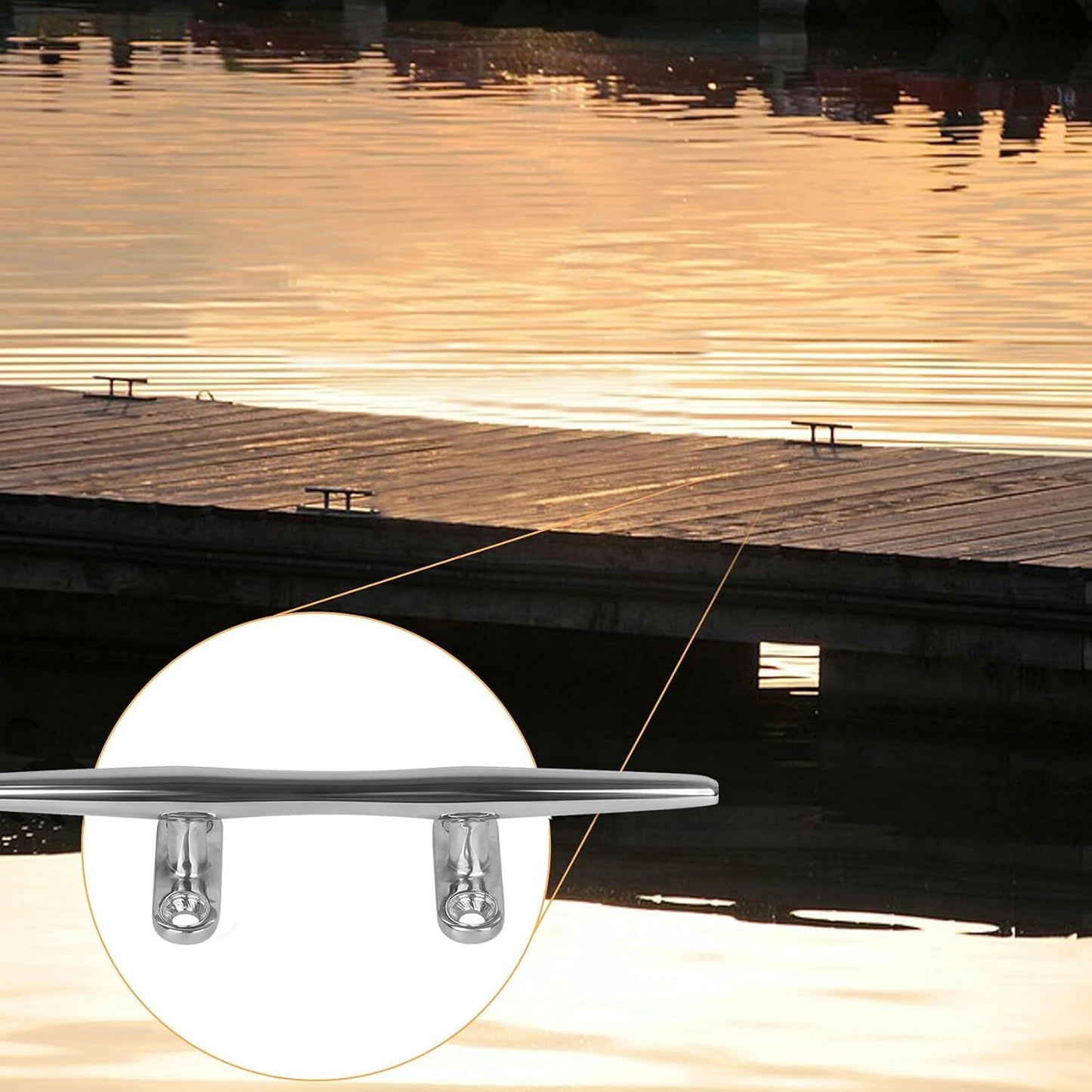 Premium 316 Stainless Steel Boat Dock Cleats - Durable, Versatile Sizes (4/5/6/8/10/12 Inch) for Secure Docking, Includes Screws - Perfect for Boats, Yachts, and Nautical Decor (2Pack/4Pack).