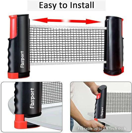 Ultimate Portable Ping Pong Paddle Set with Retractable Net, Rackets, Balls & Carry Bag - Perfect for Indoor & Outdoor Fun!.