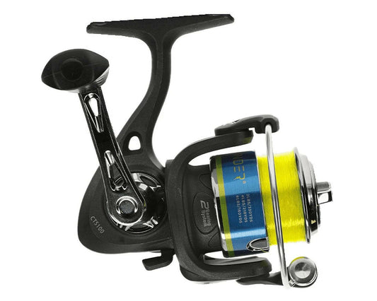 Crappie Thunder Size 100 Spinning Fishing Reel in Crappie Thunder Green.