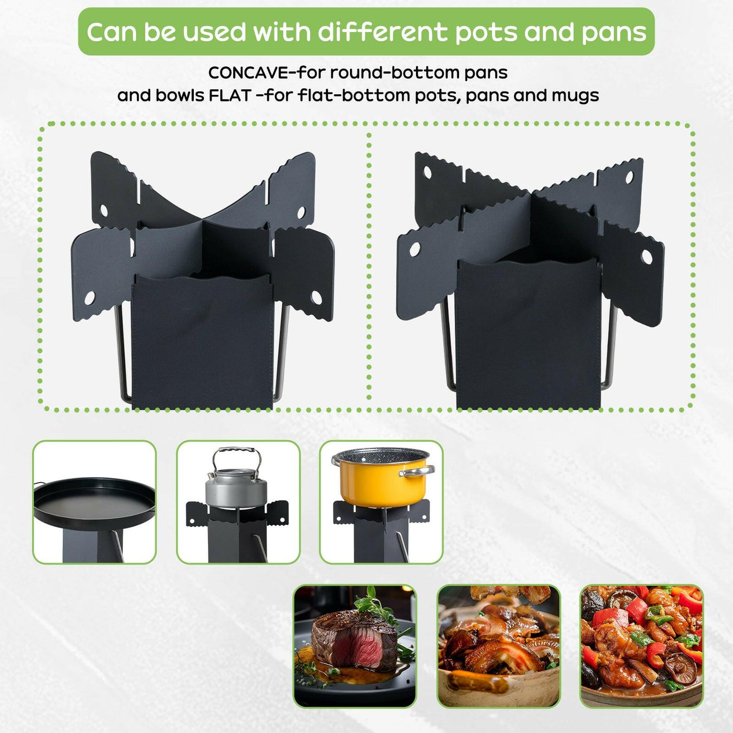 Black Wrought Iron Panels for Camping Stove Use