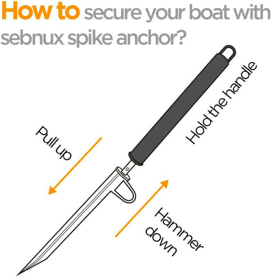 Secure Your Small Boat with Our Ultimate Sandbar Anchor Spike! Perfect for Shallow Waters, Beaches, and Fun Days on the Pontoon! 🌊⚓️.