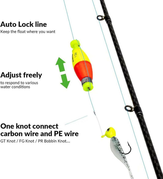 Premium 5PCS EVA Foam Fishing Bobbers - Vibrant Red/Green Snap-On Floats for Freshwater & Saltwater Adventures.