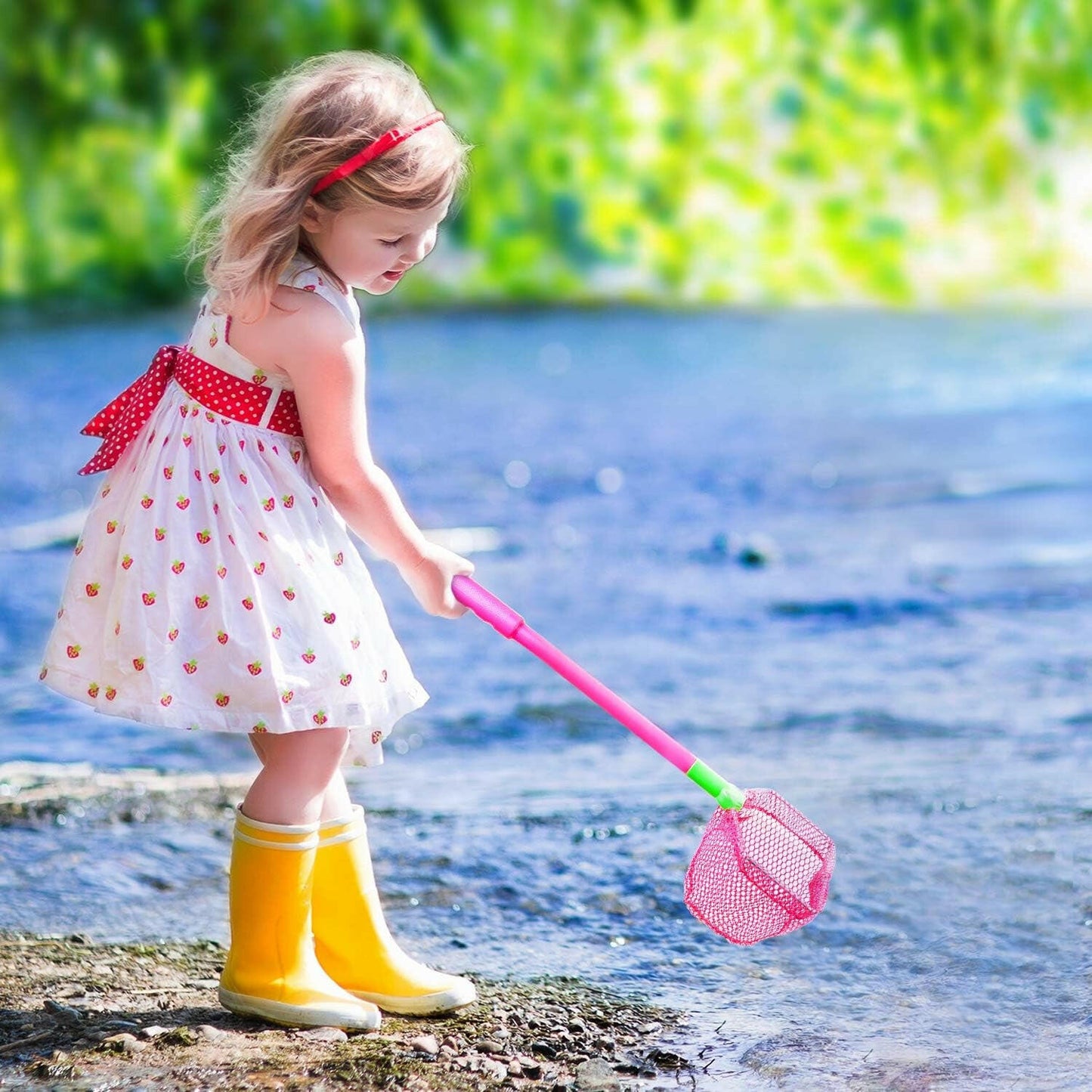 Catch the Fun with Our 2-Piece Butterfly Fishing Net Set! Perfect for Outdoor Adventures! 🦋🎣🌊.