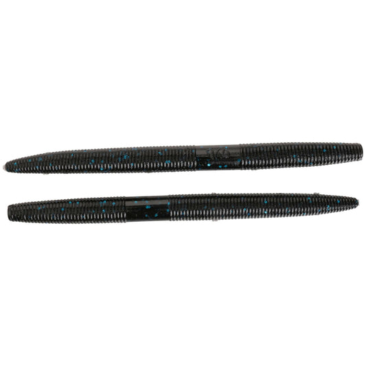5-Inch Senko Worms, Black with Light Blue Flake, Pack of 10.