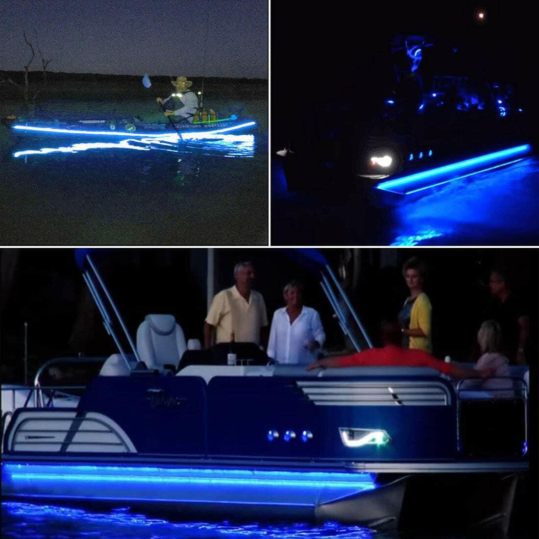 Transform Your Boat with Marine LED Strip Lights - Perfect for Night Fishing Adventures! 🌊✨💙🚤.