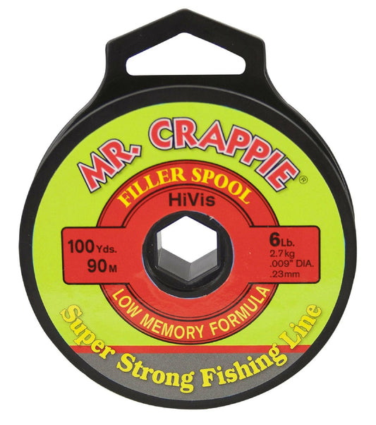 6 lb Hi-Visibility Monofilament Fishing Line - 100 Yard Spool (4 Pack).