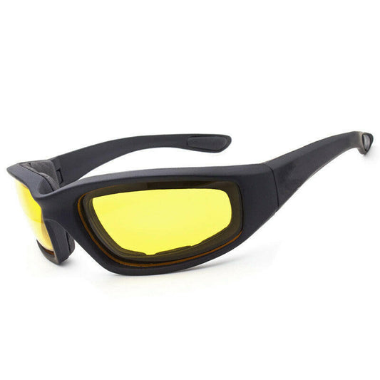 Chopper Men's Cycling Sports Sunglasses - UV400 Protection, Wind Resistant, Yellow Lens, 3-Pack for Cycling, Fishing, and Driving.