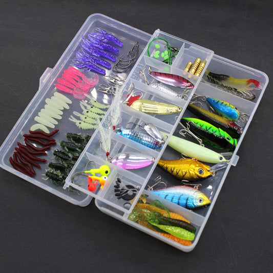 Fishing Gear Sequined Soft Bait Set.