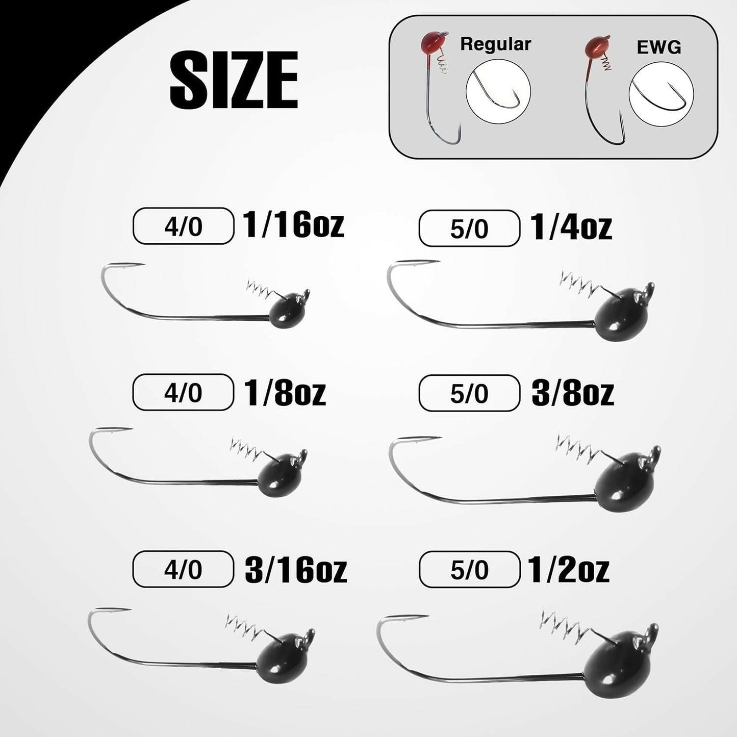 Premium Tungsten Shaky Head Jigs for Bass Fishing - Catch Big Bass with 5-Pack High-Performance Hooks.