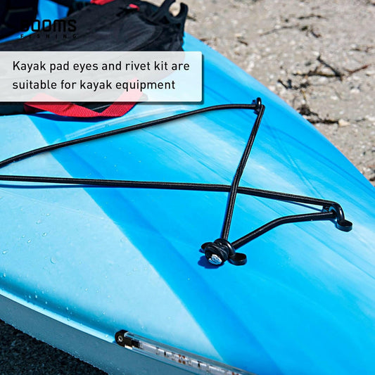 MA1 Tri-Grip Rivet Kit for Kayak Pad Eyes - Durable Black Finish.