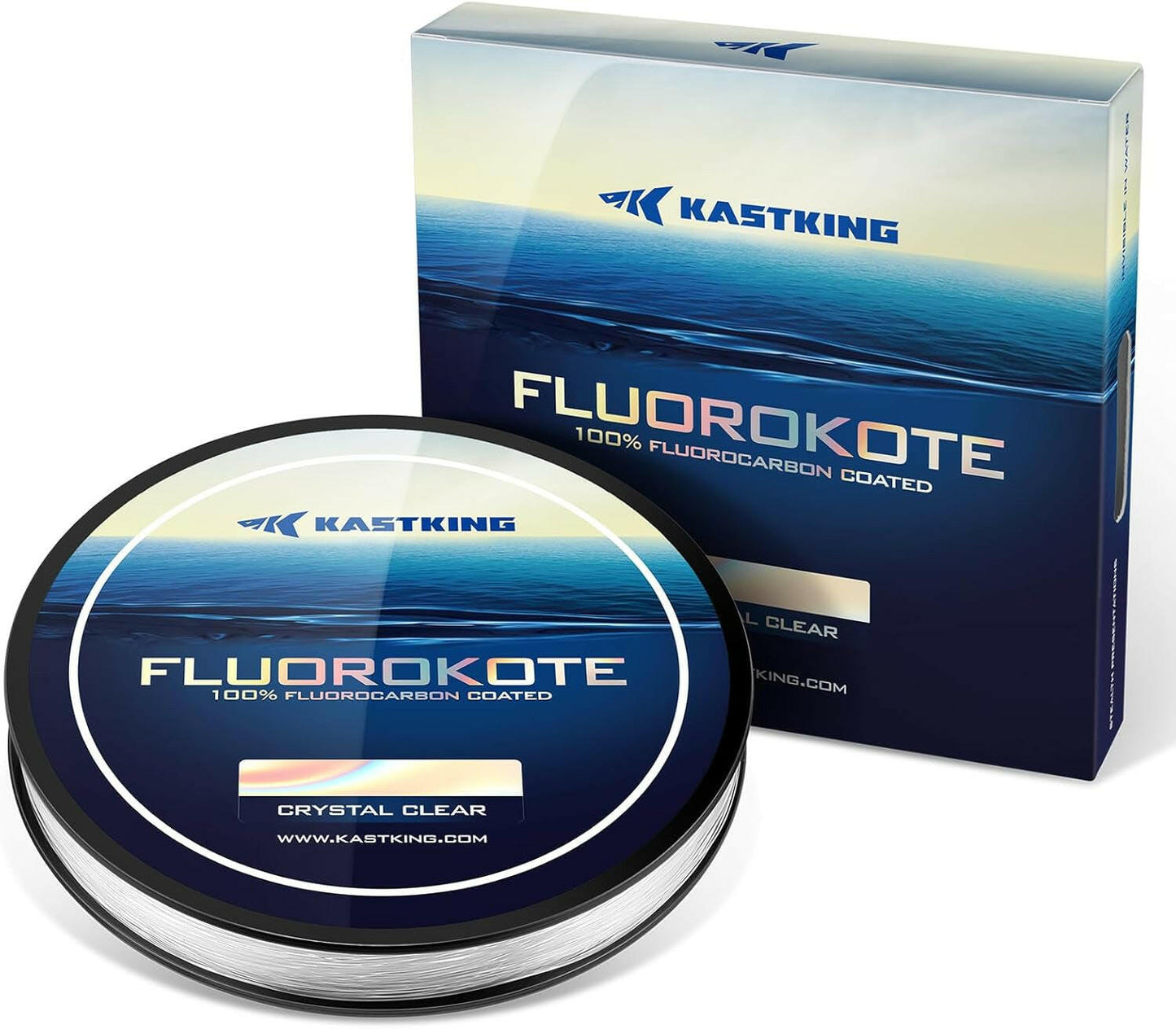 Fluorokote Premium 100% Fluorocarbon Fishing Line - Crystal Clear, Fast Sinking, Shock Resistant & High Abrasion Resistance Leader.