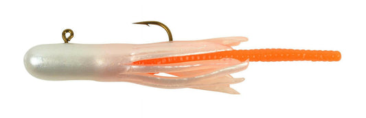 Catch more fish with Powerbait's Pre-Rigged Atomic Teasers in Pearl/Orange! 🎣✨.