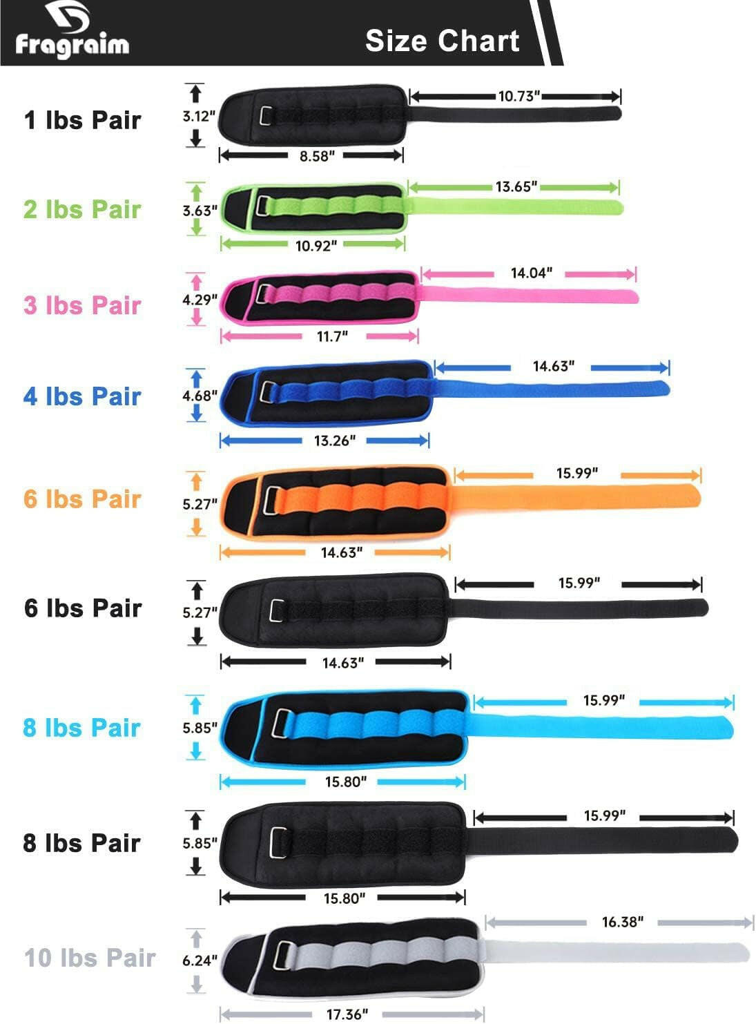 Adjustable Ankle Weights for All Ages - Perfect for Strength Training, Jogging, Gymnastics & More - Available in 1-20 LBS
