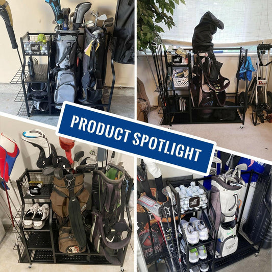 Transform your garage with our ultimate Golf Storage Organizer! Perfect for bags, clubs, and all your golfing gear! 🏌️♂️⛳️ #GolfLife #GarageGoals.