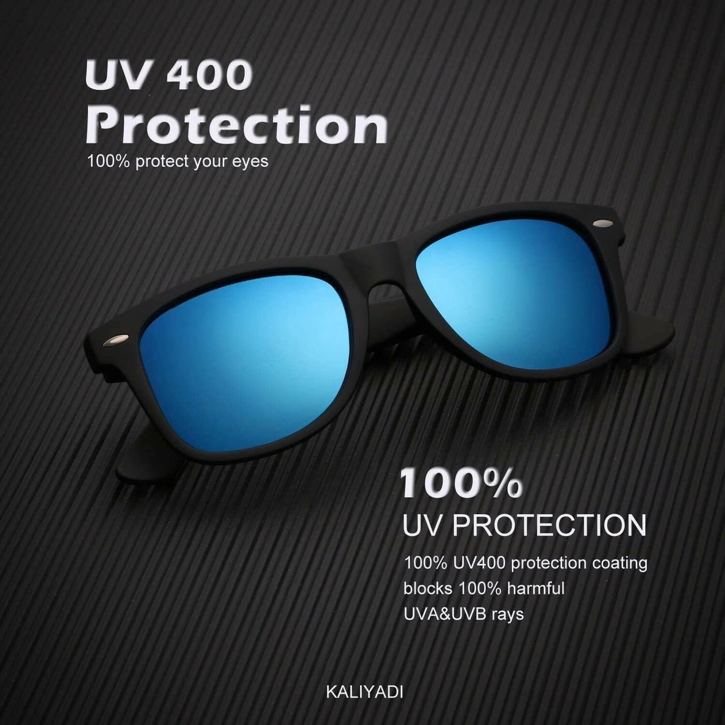 Polarized Sunglasses for Men and Women Matte Finish Sun Glasses Color Mirror Lens UV Blocking (3 Pack)