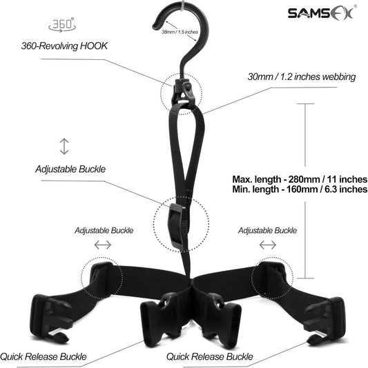 Adjustable Fishing Wader Boot Hanger for Efficient Storage and Drying.