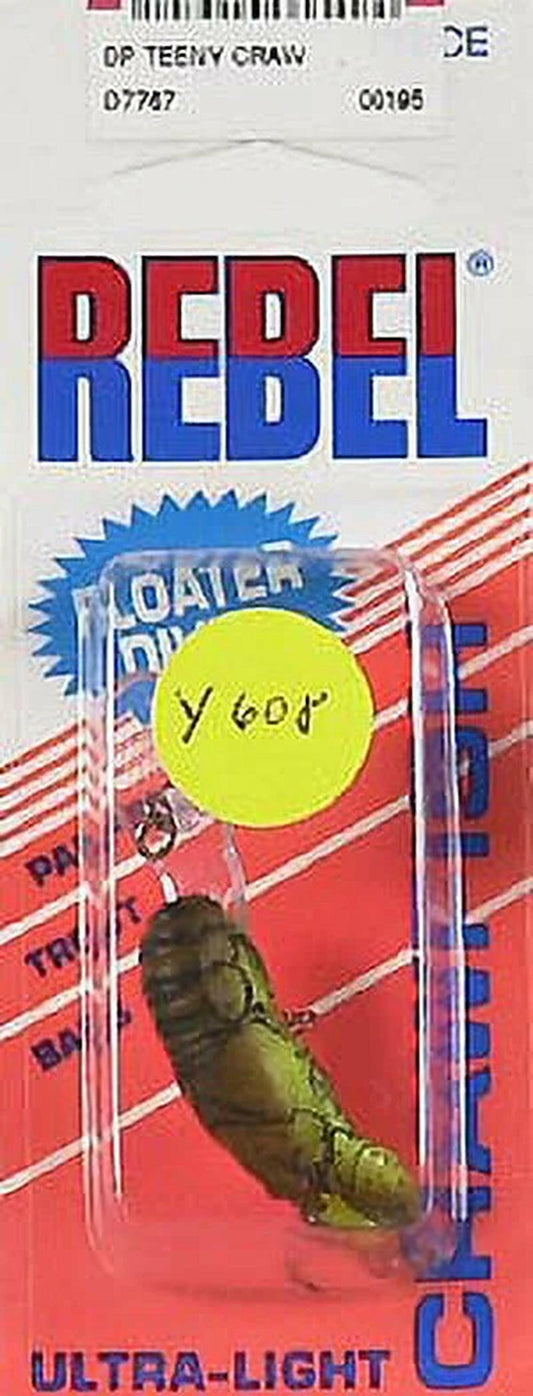 Chartreuse Brown Deep Teeny Wee Crawfish Crankbait - 1.5" | 1/9 Oz Fishing Lure.