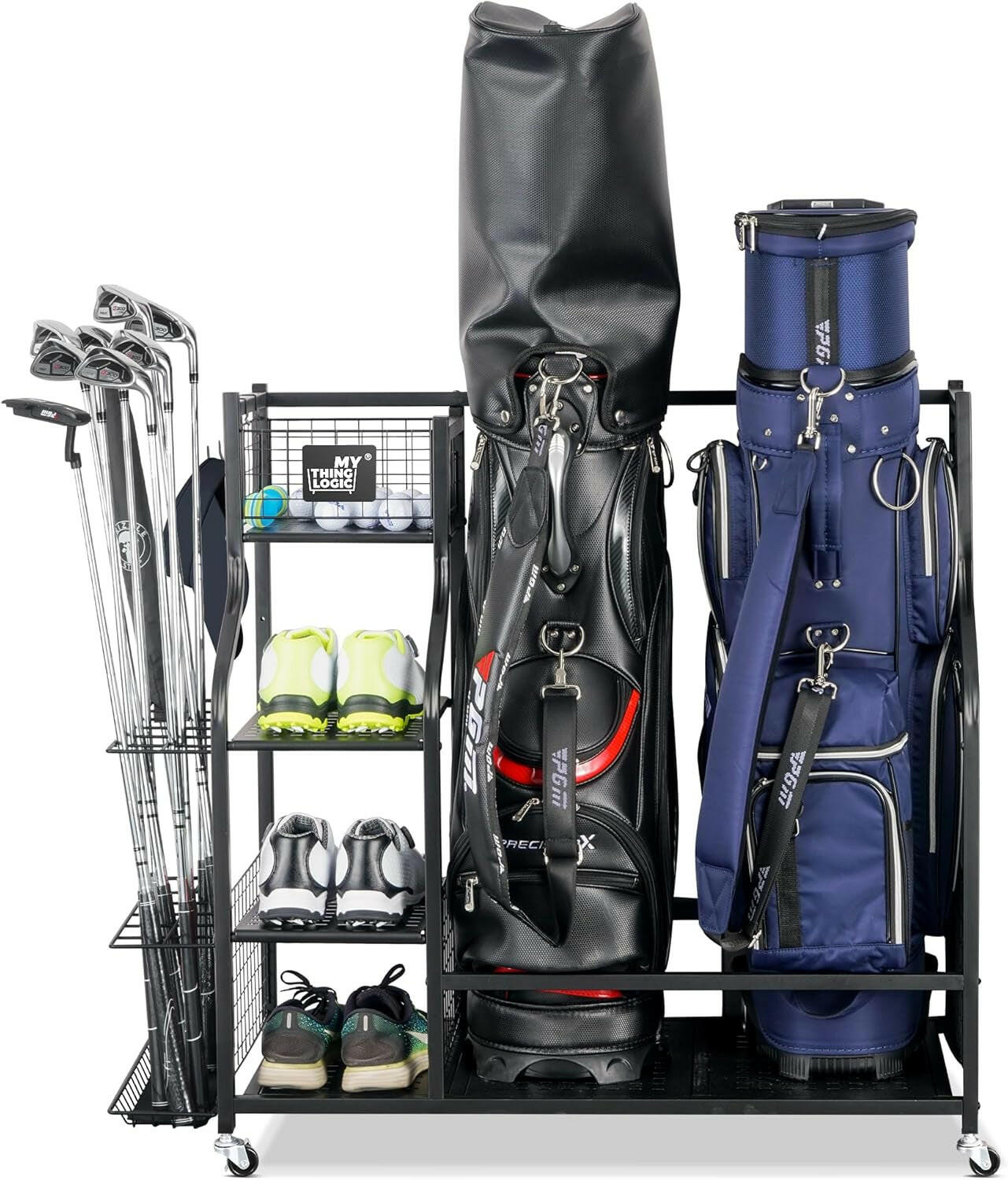 Transform your garage with our ultimate Golf Storage Organizer! Perfect for bags, clubs, and all your golfing gear! 🏌️♂️⛳️ #GolfLife #GarageGoals