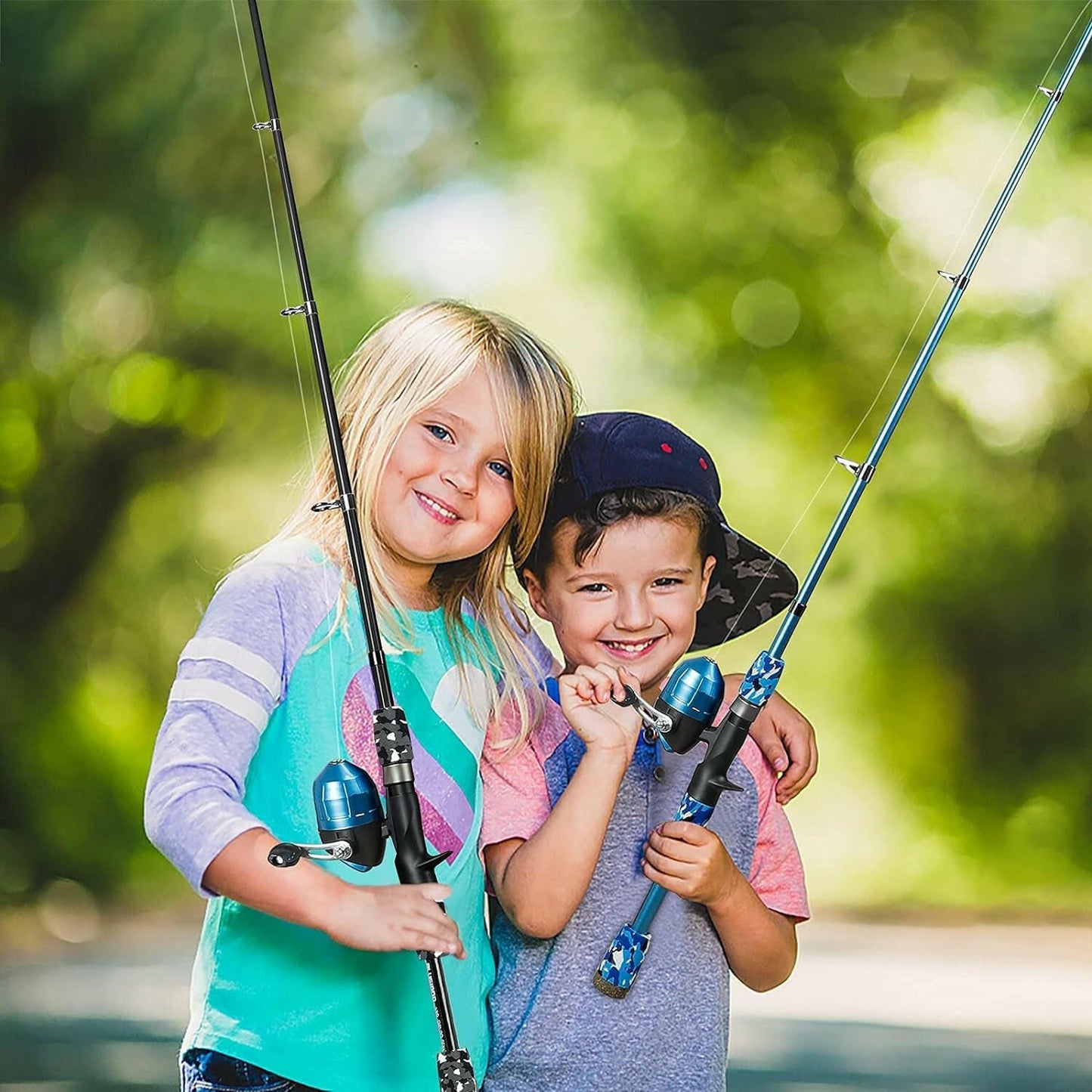 Ultimate Kids Fishing Pole Combo - Telescopic Spincast Rod Set for Boys, Girls, and Adults!.