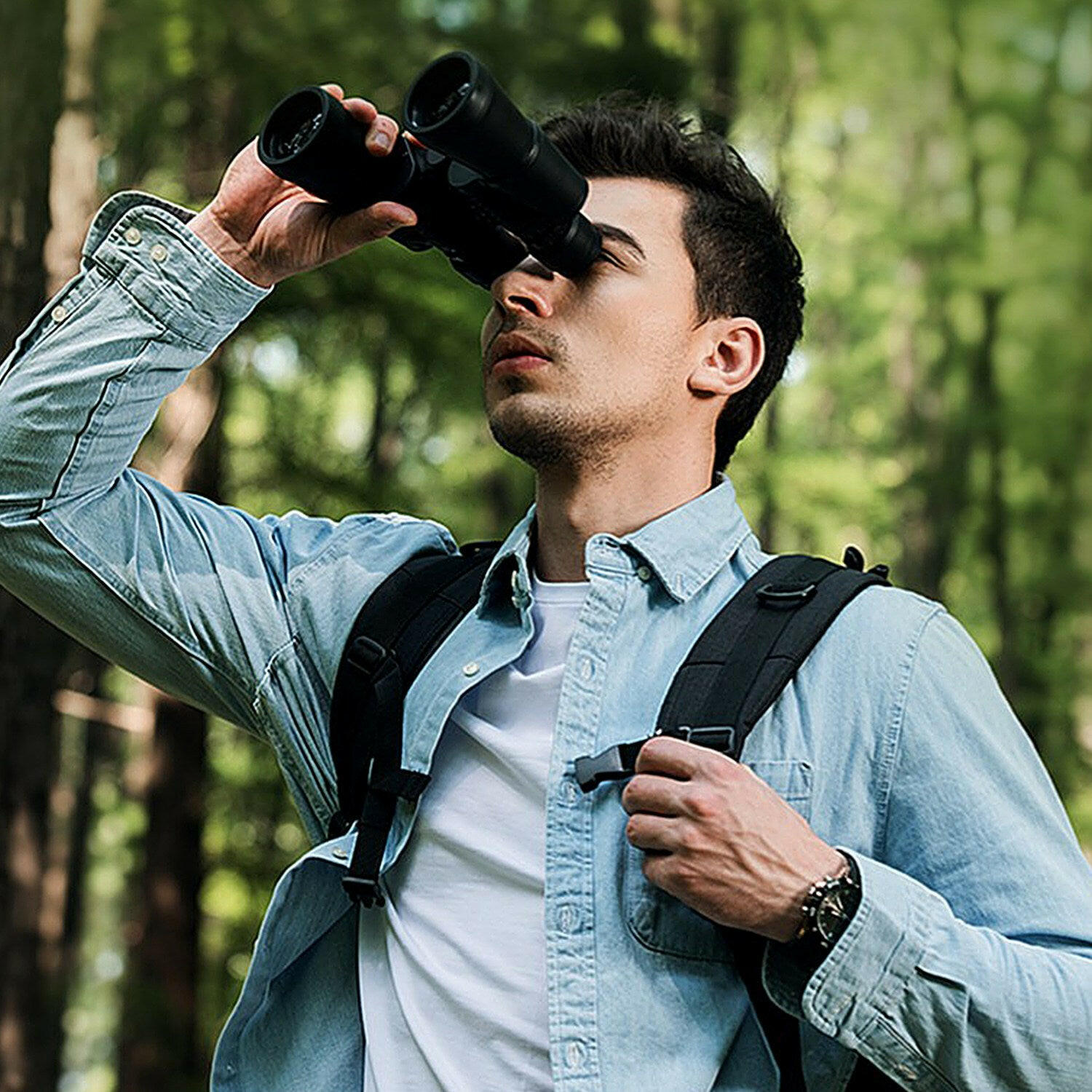 Portable Zoom Binoculars with FMC Lens for Low Light Night Vision - Ideal for Bird Watching, Hunting, Sports Events, and Concerts for All Ages