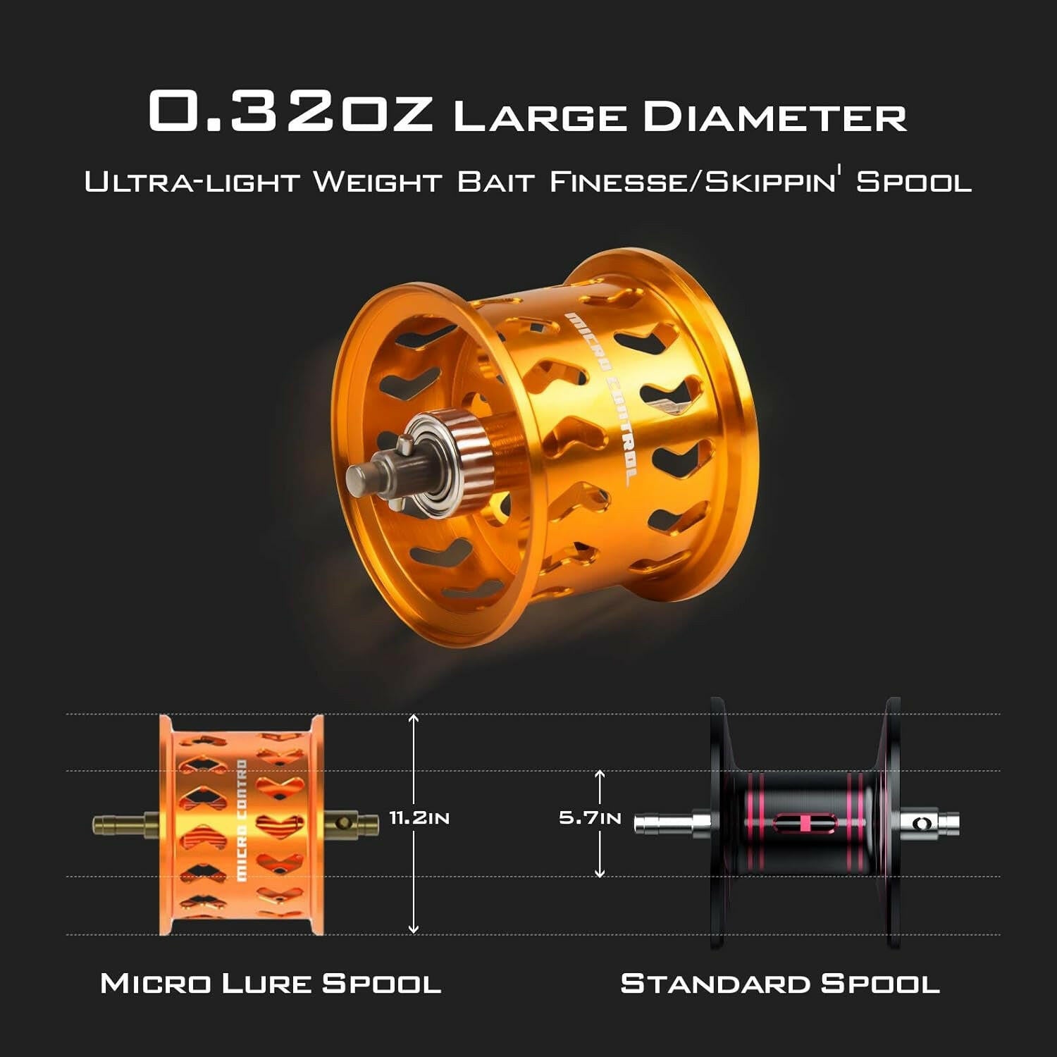 Zephyr Bait Finesse Baitcasting Reel - Lightweight Carbon Fiber Design with Drag Clicker, 7.2:1 Gear Ratio for Freshwater and Saltwater Fishing