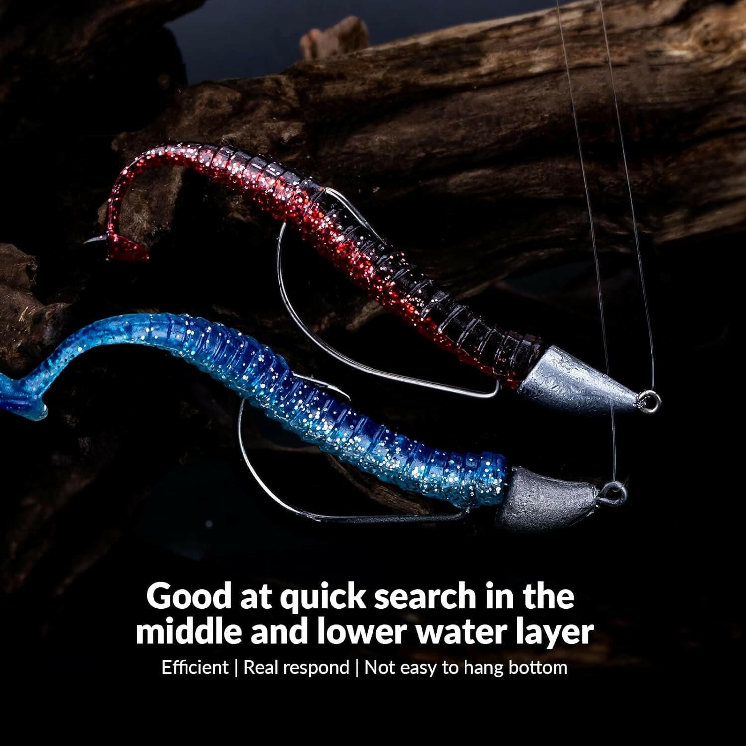 Weedless Swimbait Jig Heads for Bass Fishing - Weighted Texas Rig Hooks for Saltwater and Freshwater (Available in 1/8 Oz, 1/6 Oz, 1/4 Oz, 3/8 Oz, 1/2 Oz, 3/4 Oz)
