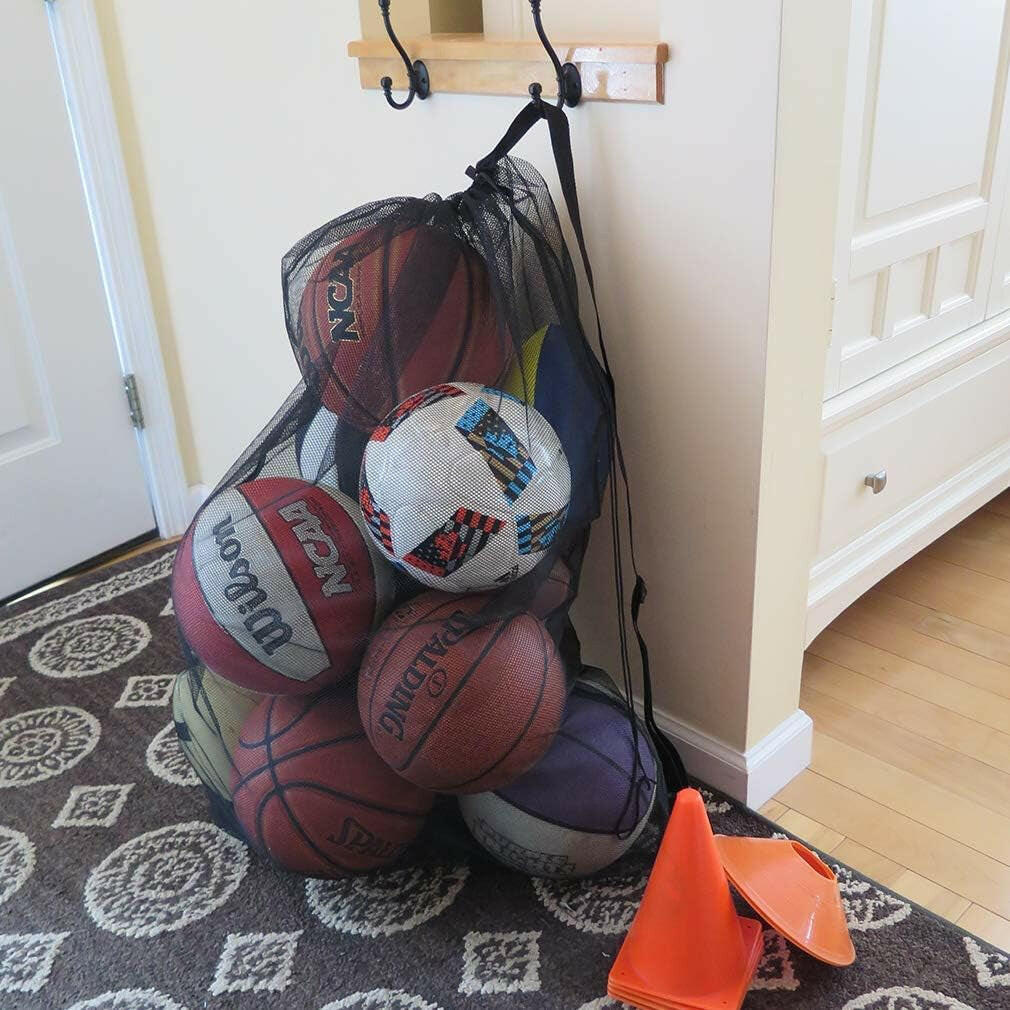 Ultimate Heavy Duty Sports Ball Bag: Perfect for Coaches! Holds 10-12 Footballs, Basketballs, or Tennis Balls - Extra Large Mesh with Drawstring! 🏈🏀🎾 #SportsGear #CoachingEssentials.