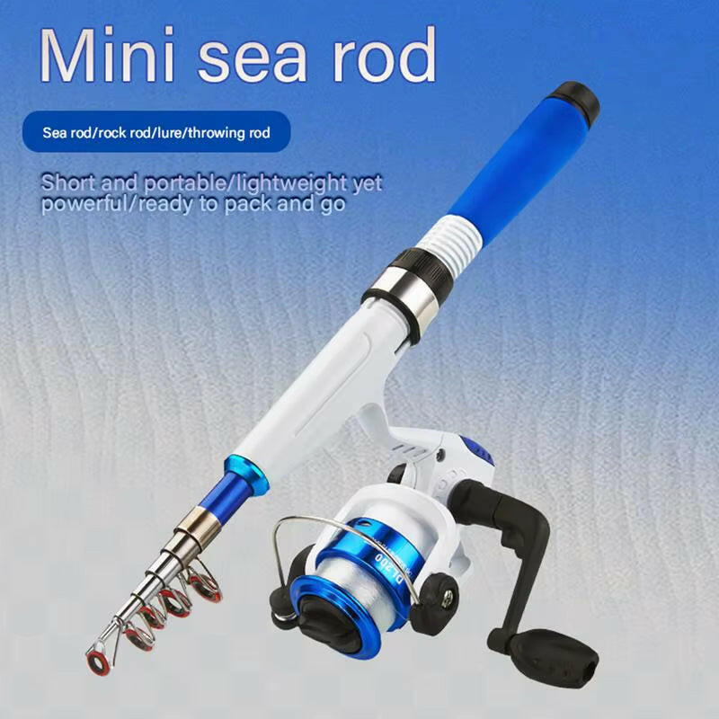 Fishing Rod and Reel Combo Small Telescopic Fishing Rod Portable Travel Fishing Pole Kit Telescopic Fishing Rod for Fishing.