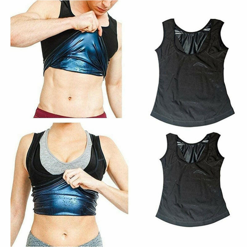 Sauna Shirt for Men Women Weight Loss Sweat Vest Suit Waist Trainer Shaper Slimming Workout Shapewear Tanks Fat Burner Shapewear