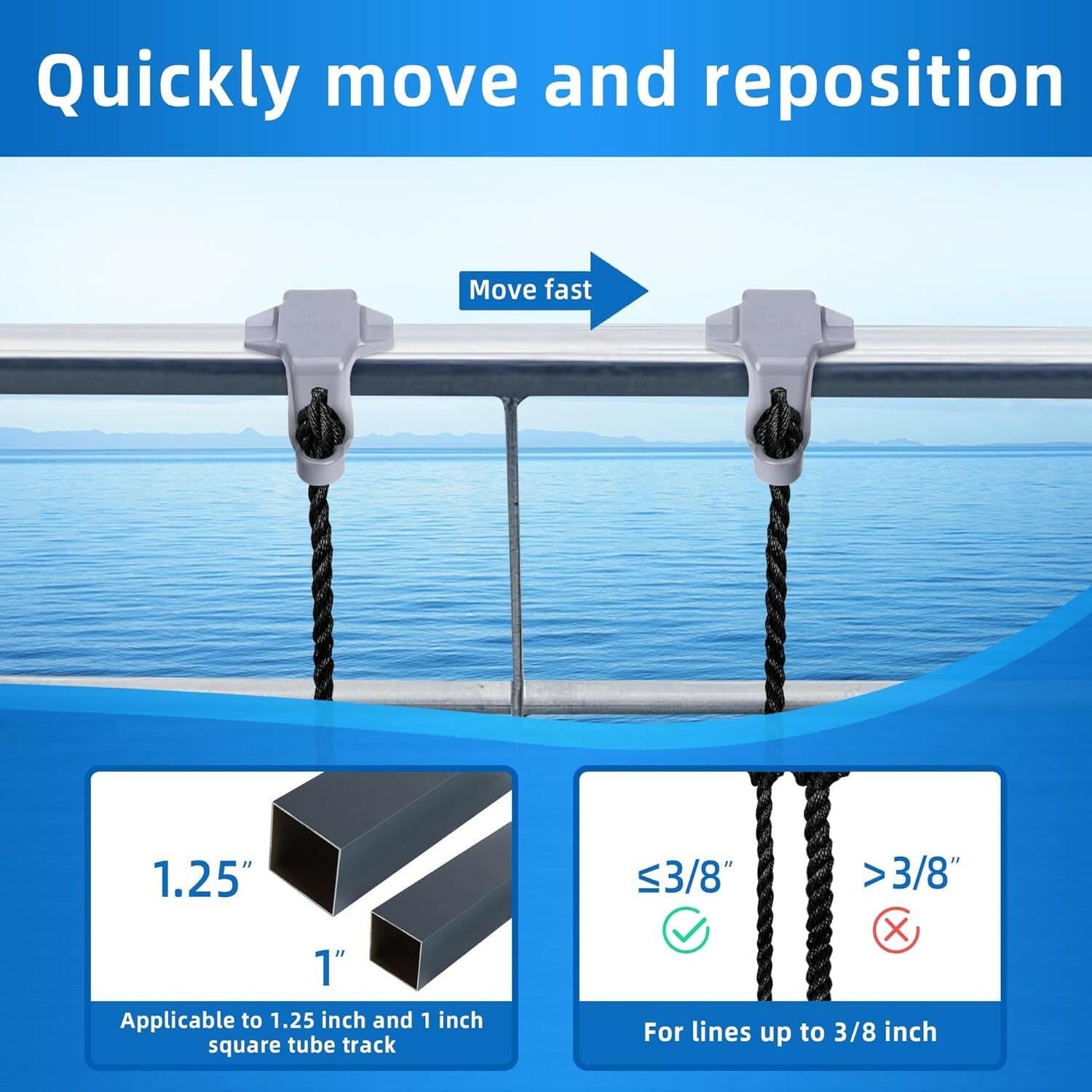 Upgrade Your Docking Game with 4 PCS Pontoon Boat Fender Clips! 🚤✨ Perfect for a Smooth Ride! #BoatLife #DockingEssentials.