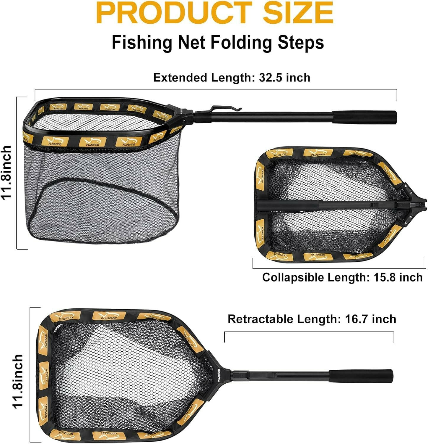 Ultimate Floating Fishing Net - Perfect for Steelhead, Salmon, Trout & More - Rubber Coated, Compact & Foldable for Easy Transport & Quick Catch & Release.