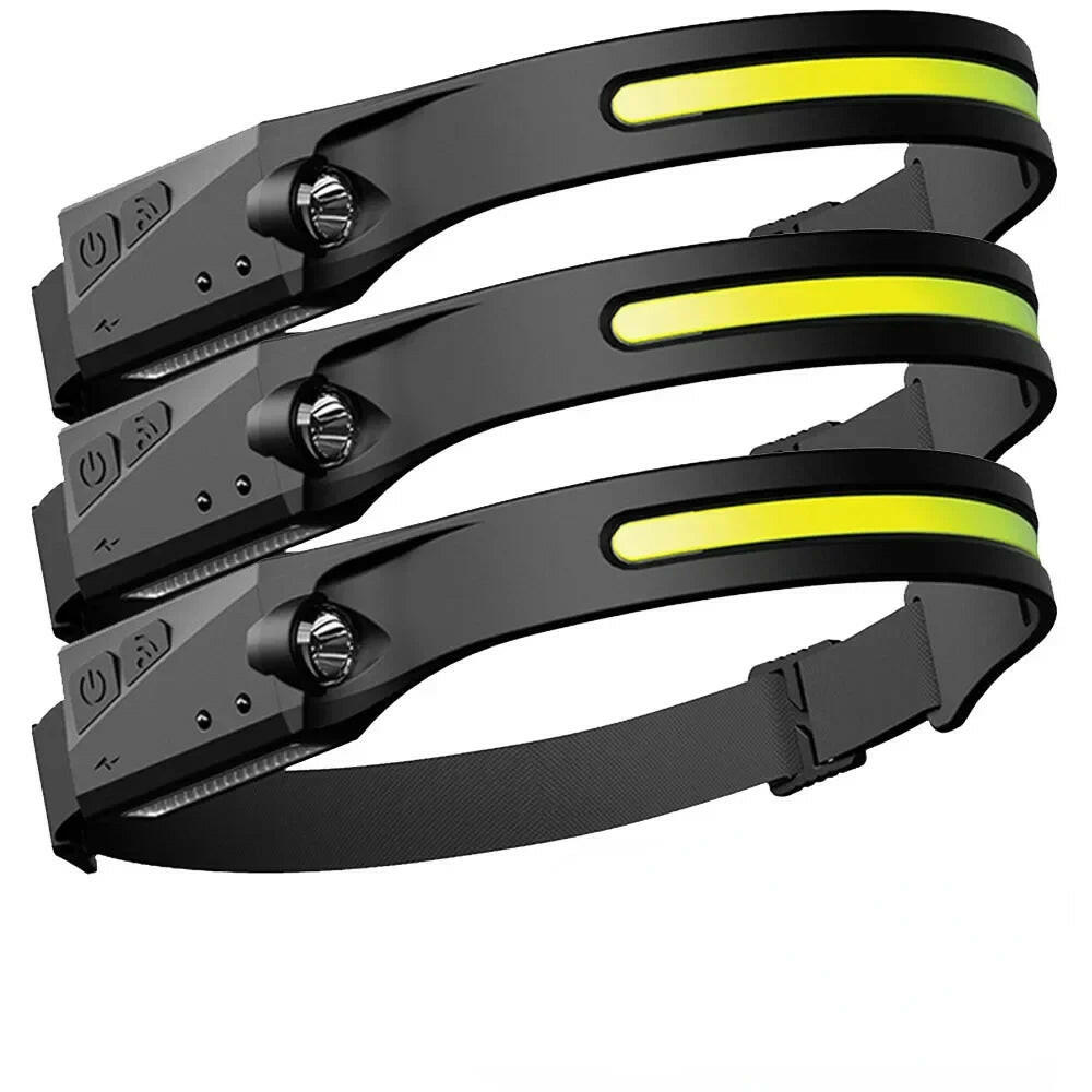 Light Up Your Adventures with the KDULIT LED Sensor Headlamp - Rechargeable, Waterproof, and Hands-Free! Perfect for Camping and Outdoor Activities!.