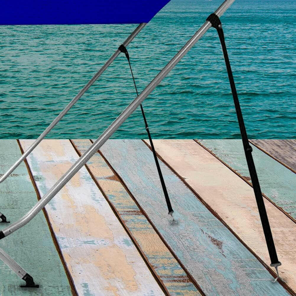 Heavy Duty 2 Pack Adjustable Bimini Boat Top Straps with Double End Snap Hook - 28"-60" Marine Nylon Webbing for Durable Boat Canopy and Awning Support.
