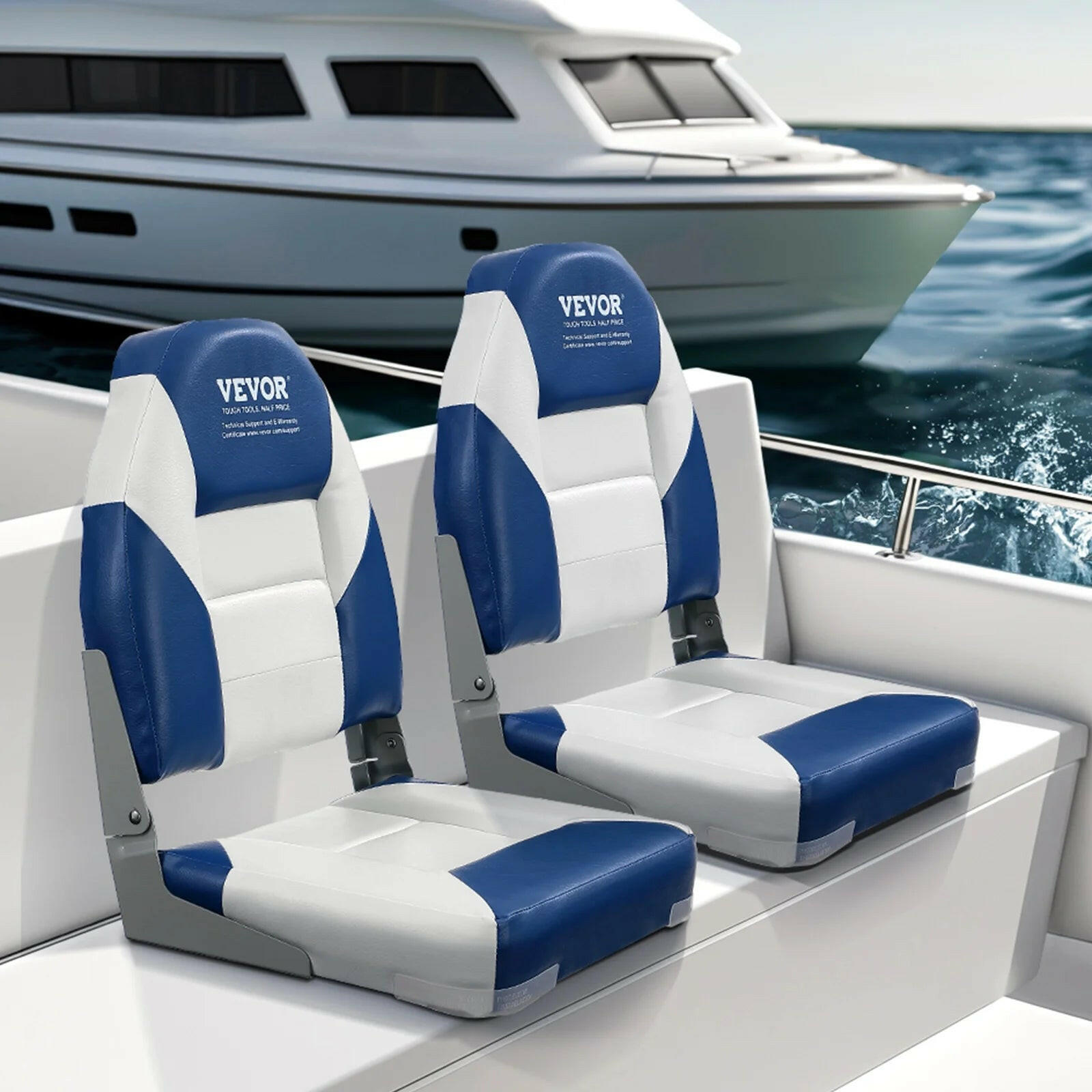 Upgrade your boating experience with our comfy, foldable Marine Seats! Perfect for fishing, sightseeing, and adventures on speedboats & canoes. Grab your set of 2 today!.