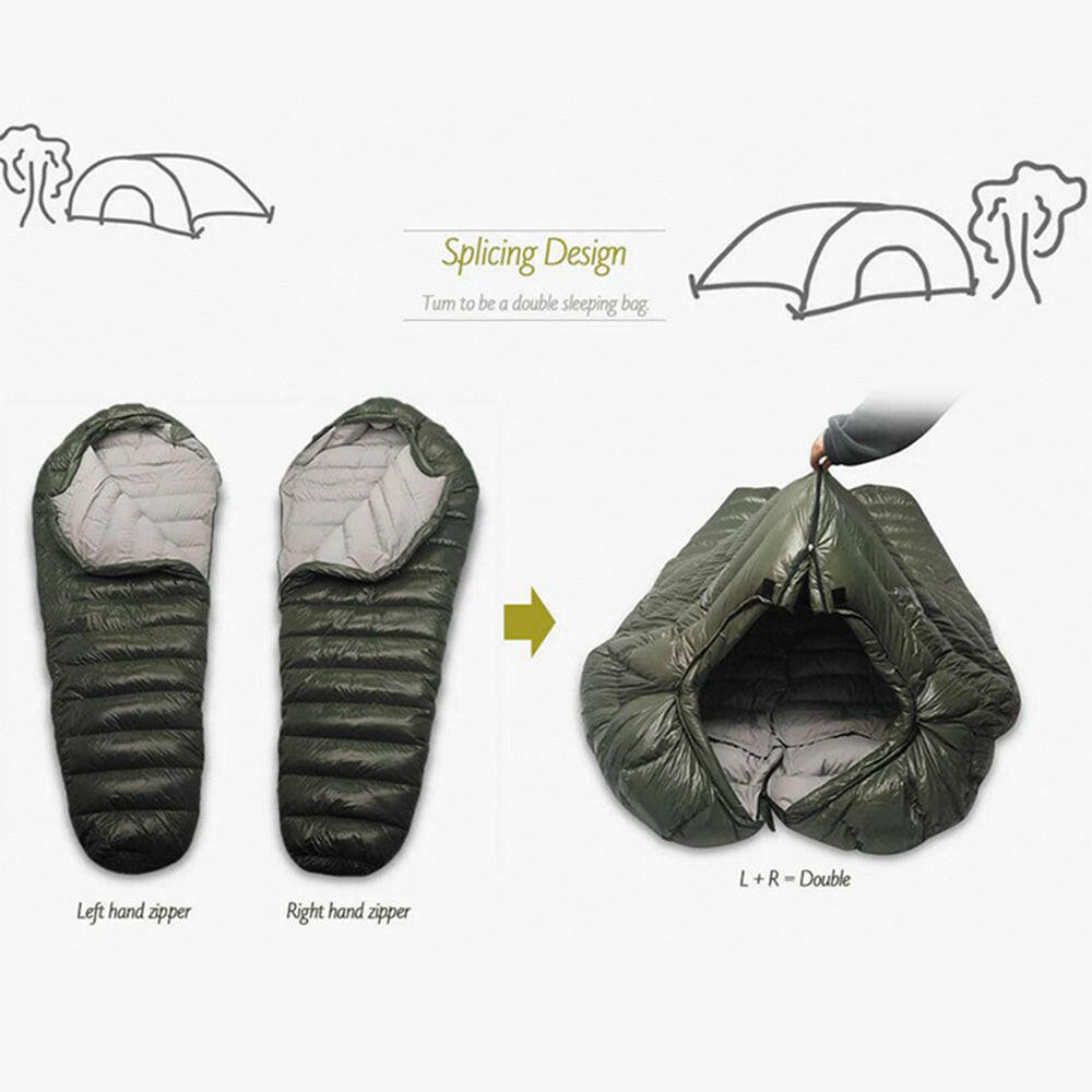 Kamperbox Down Sleeping Bag for Cold Weather Winter Camping.