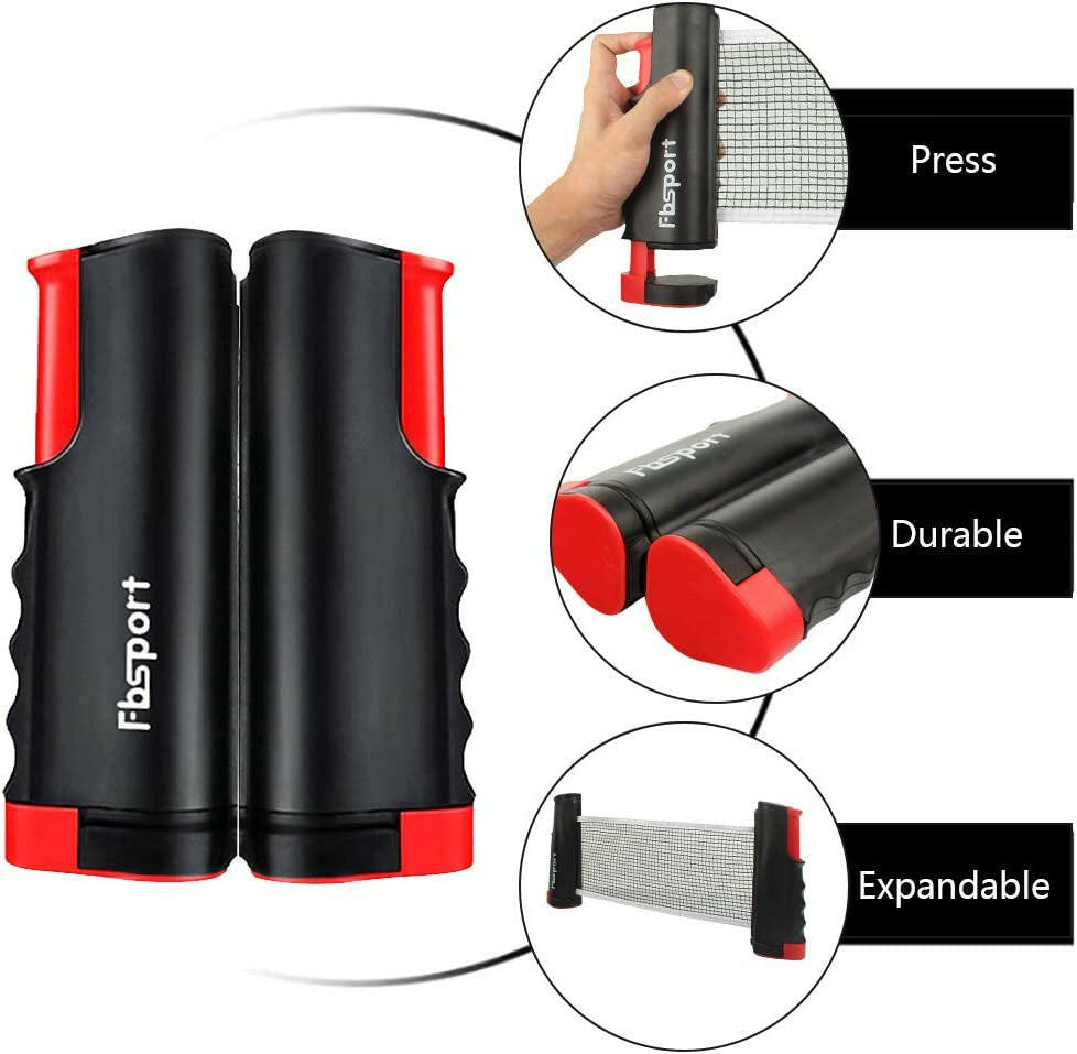 Ultimate Portable Ping Pong Paddle Set with Retractable Net, Rackets, Balls & Carry Bag - Perfect for Indoor & Outdoor Fun!.