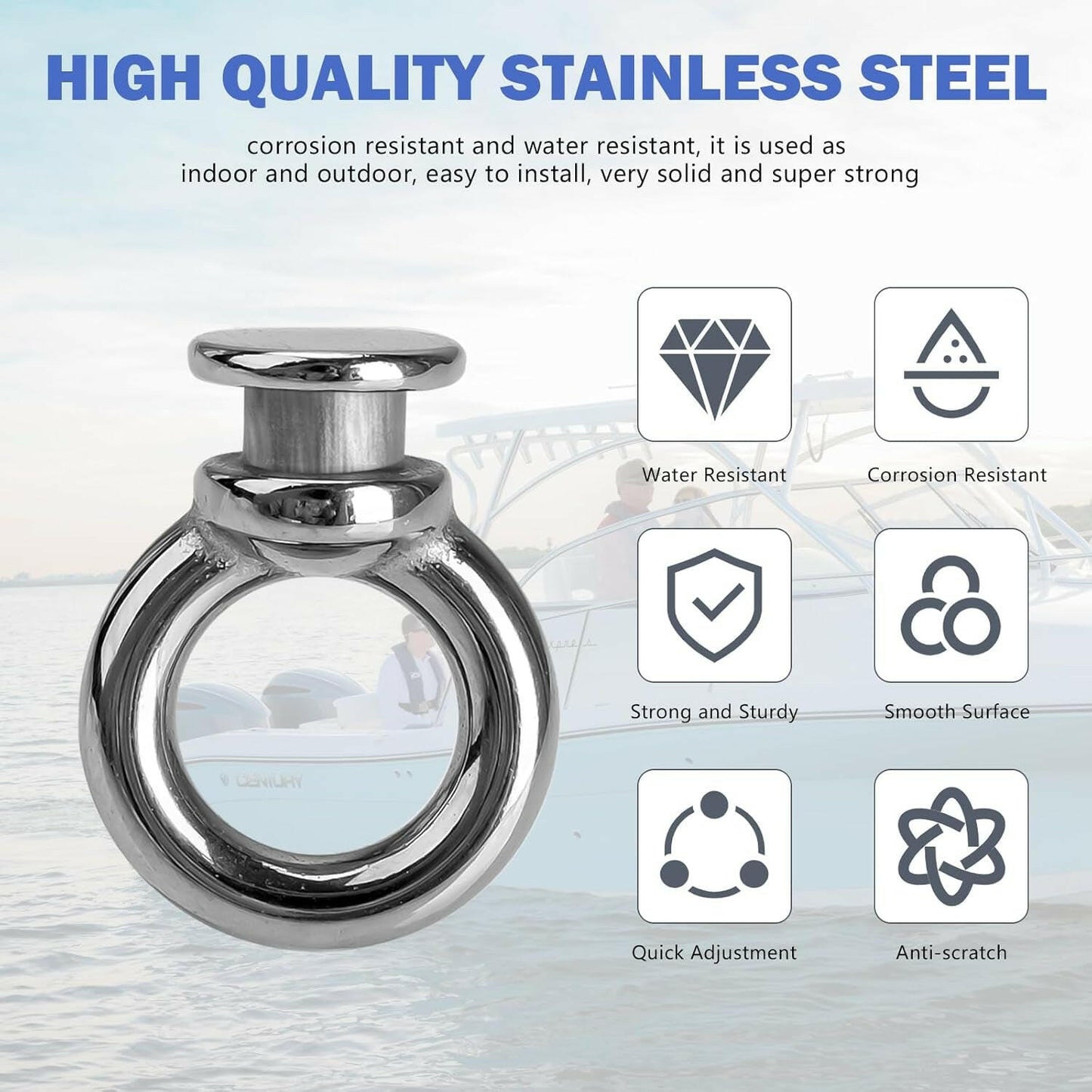 Upgrade Your Boat with These 4 Stainless Steel Fender Holder Clips! 🚤✨ #BoatLife #MarineGear.