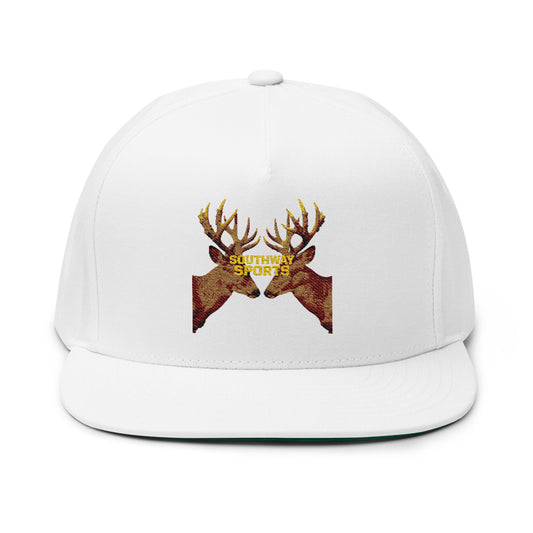 FLATBIL Cap with Whitetail Deer Design