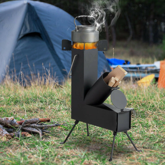 Black Wrought Iron Panels for Camping Stove Use