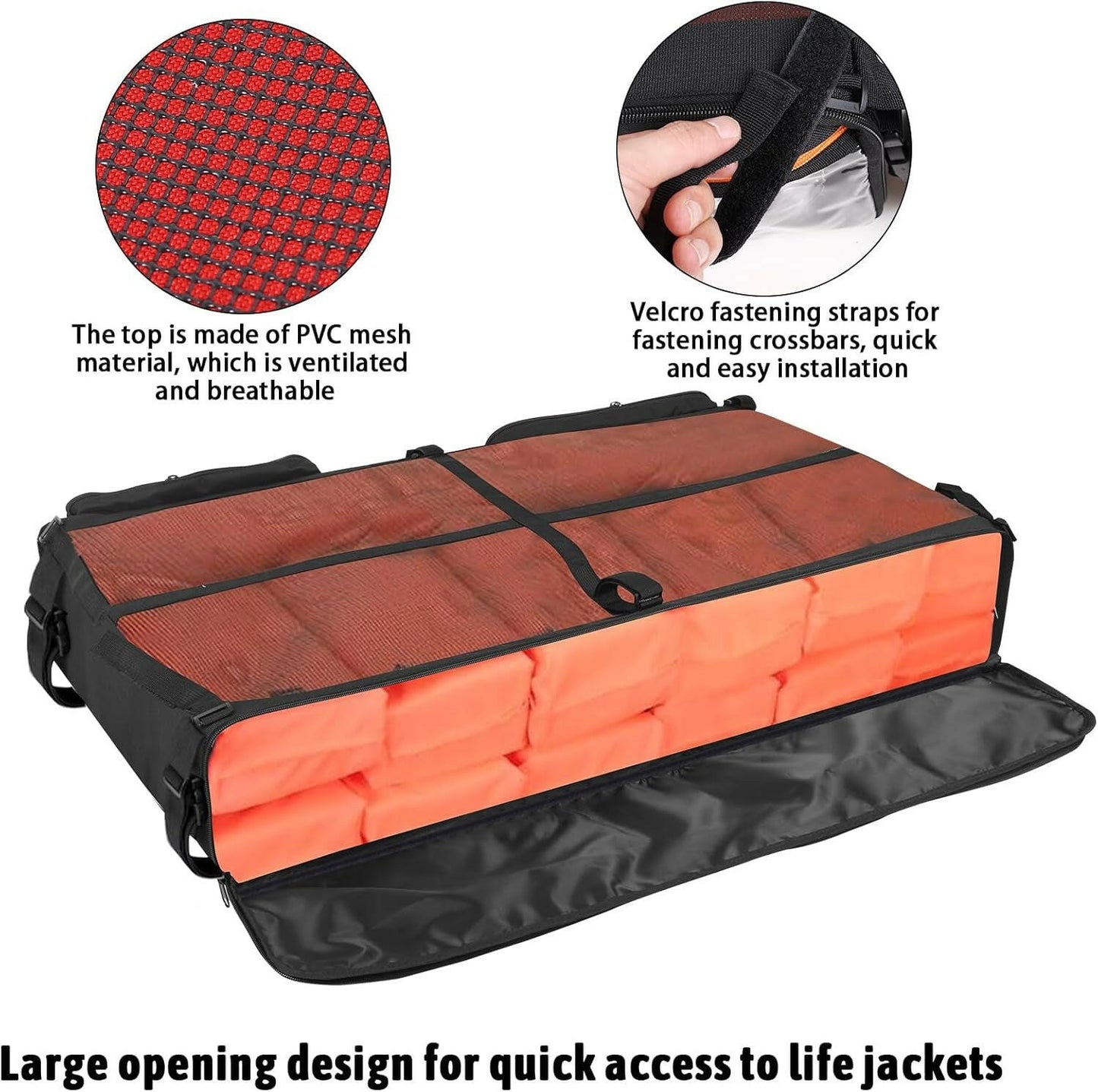 Say goodbye to boat clutter! Our T-Top Storage Bag keeps 6 life jackets tidy and ready for your next adventure! 🛥️💦 #BoatLife #StorageSolutions.