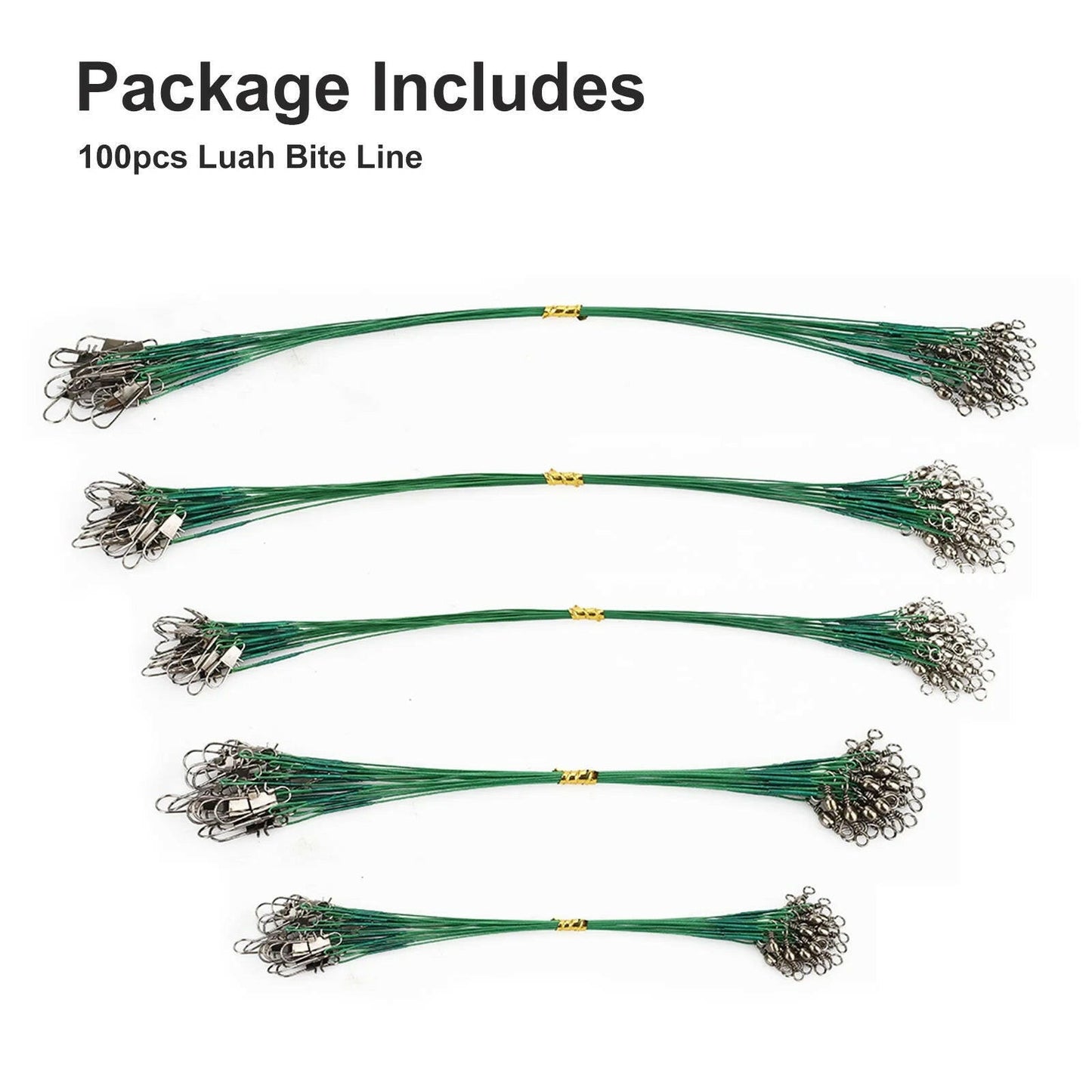 Gear up for your next fishing adventure! 🎣 100PCS of heavy-duty stainless steel fishing line leaders with swivels & snaps - perfect for connecting tackle, lures, and hooks! 💪🌊 #FishingGear #AnglerEssentials #CatchOfTheDay.